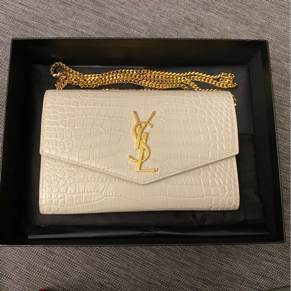 Ysl flap chain with remov cocco print Monet/new Jolie crema soft/crema s. - Picture 3 of 10